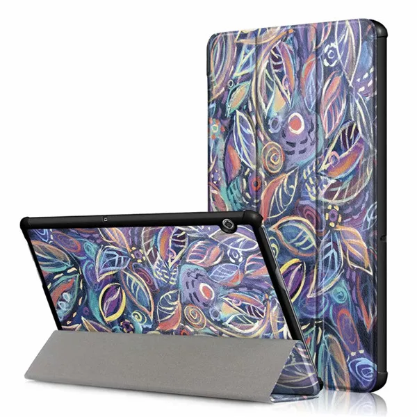 Style9 Чехол для huawei mediapad T5 10 AGS2-W09/L09/L03/W19 10," чехол для планшета из искусственной кожи для huawei mediapad T5 10 Чехол+ пленка+ ручка - Цвет: Style9
