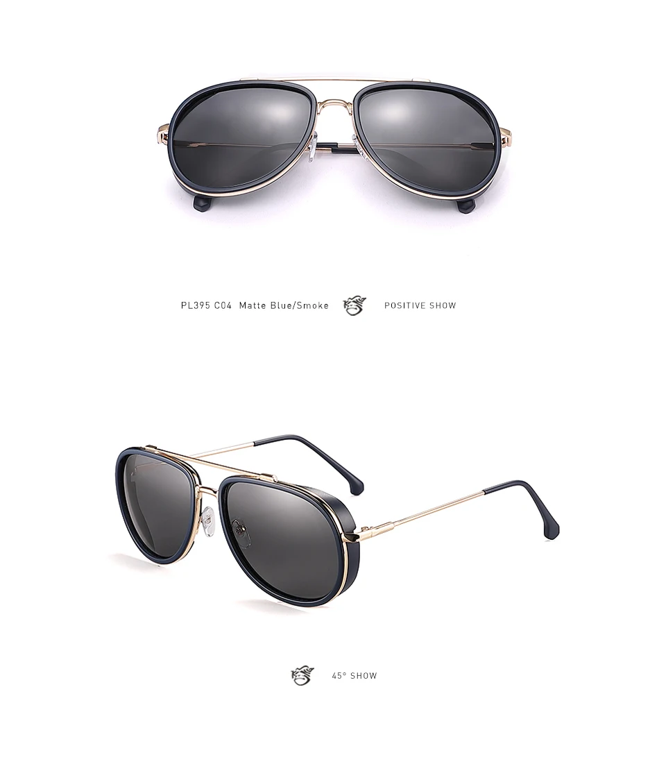 POLARKING Марка Steam Punk Поляризованные Мужские Солнцезащитные Очки Gafas De Sol Мужская Мода Вождения Металлические Солнцезащитные Очки Рыбалка Путешествия Очки