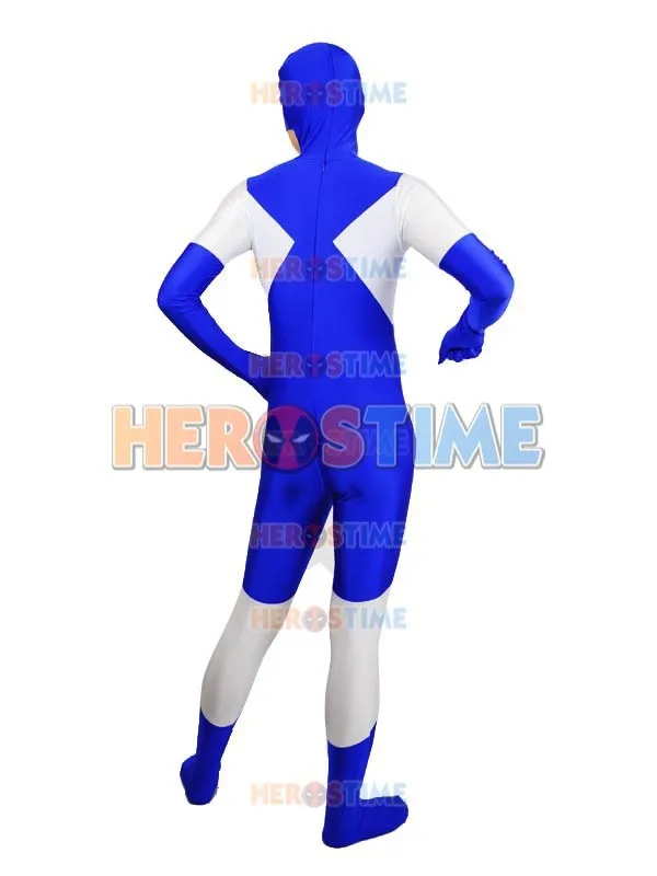 Костюм на Хэллоуин супергерой Марвел синий и белый спандекс Вэнс Астро костюм