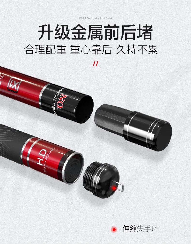 DOAO Longlite PSY2500 удилище телескопическое удобное сверхтвердое сверхлегкое высокоуглеродное волокно для больших рыб всего 2 наконечника