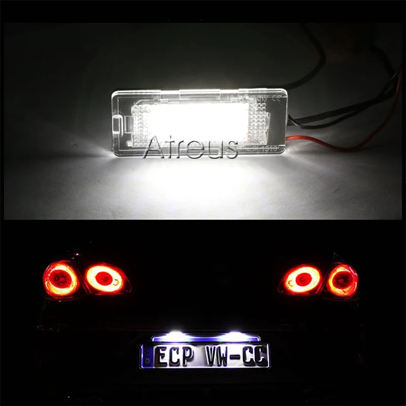 Atreus Автомобильный светодиодный фонарь для номерного знака 12 В Volkswagen VW Passat B6 B7 Touran