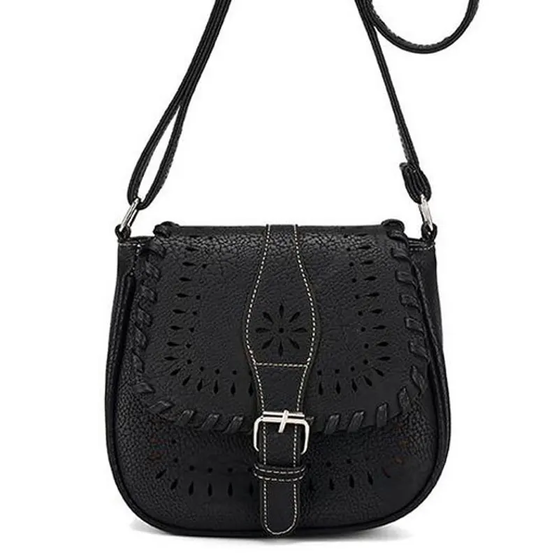 Женская винтажная сумка мессенджер из искусственной кожи с вырезами 9L02|handbag