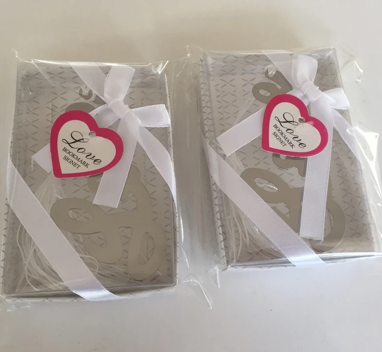 100 шт. свадебные сувениры и подарки любовь Свадебные коробки закладки свадебный