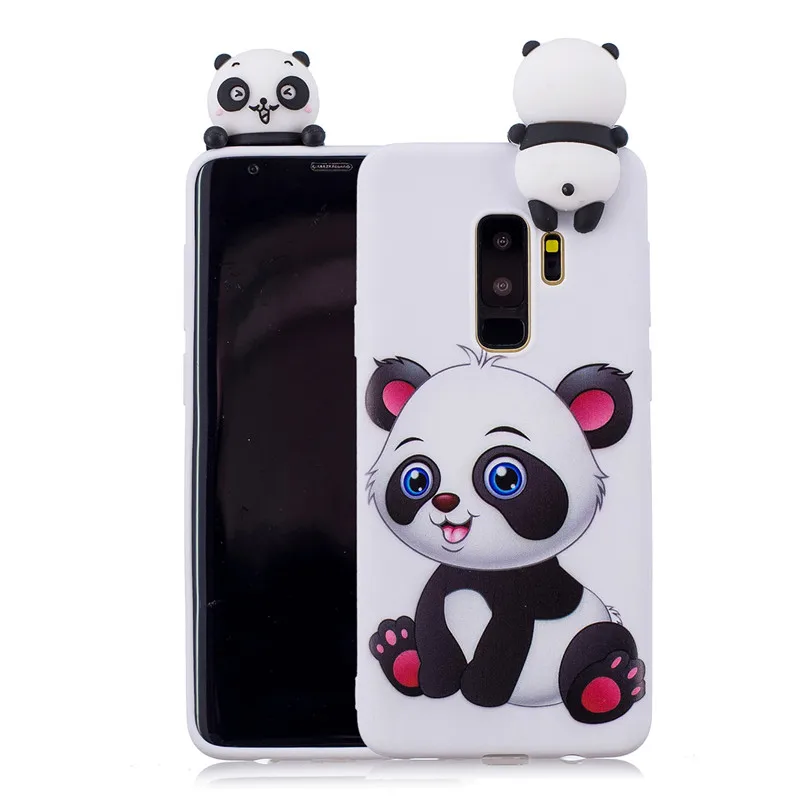 3D Мягкий Силиконовый ТПУ чехол для Samsung Galaxy S10E S10 Plus S8 S9 S7 S6 Edge Note 9 8 милый Панда Сова