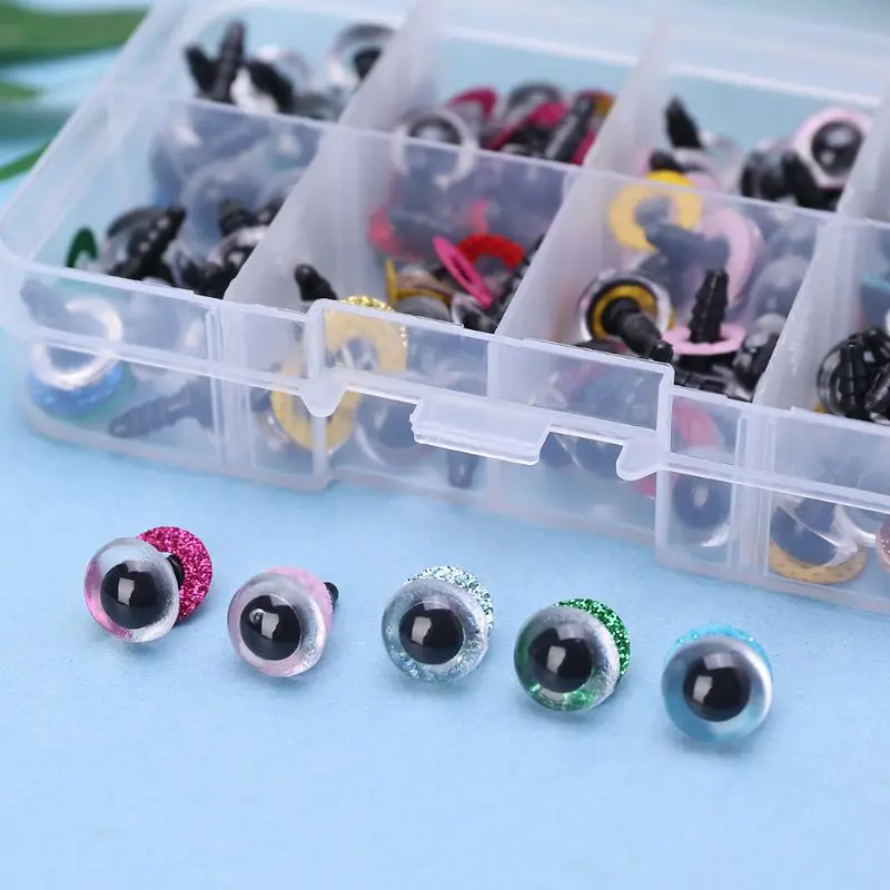 

80Pcs 10mm/0.39in DIY Doll Puppet Plastic Eyes Safety Washers Pads For Handmade Whale Owl Doll Craft Children Kids Toy 094F