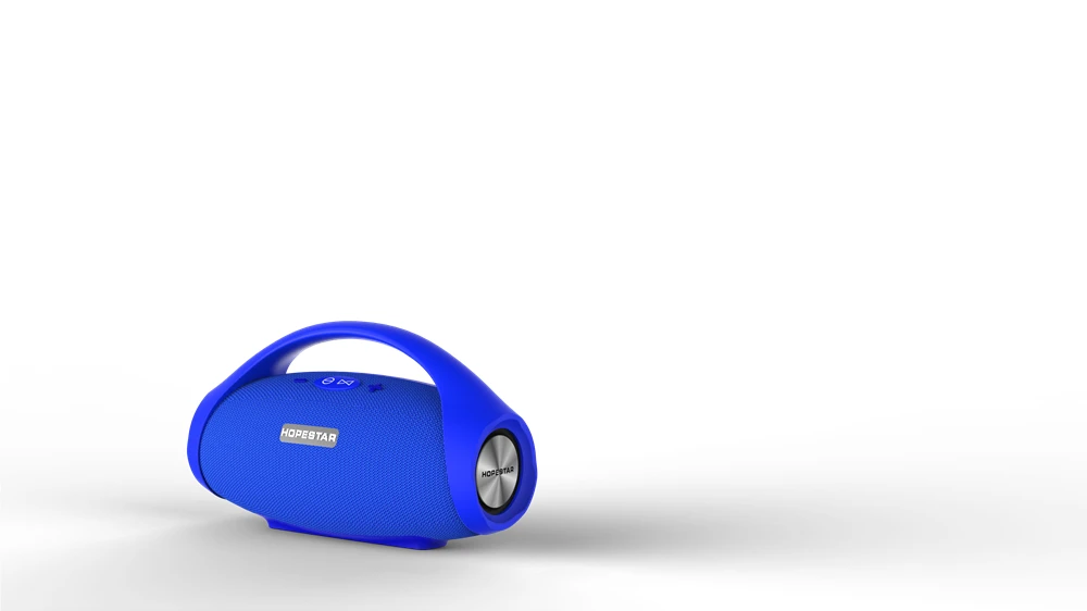 Синий HOPESTAR H32 регби Bluetooth динамик портативный стерео Саундбар бас водонепроницаемый открытый беспроводной динамик сабвуфер TF USB - Цвет: Синий