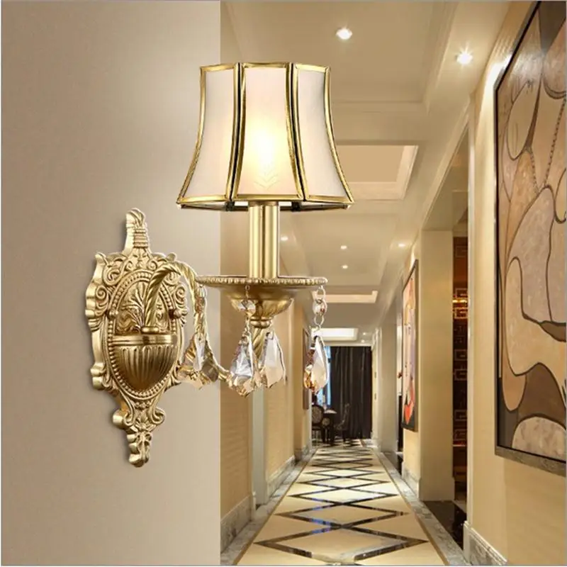 Европейский роскошный настенный светильник с аппликацией Murale Wandlamp Lampara Pared