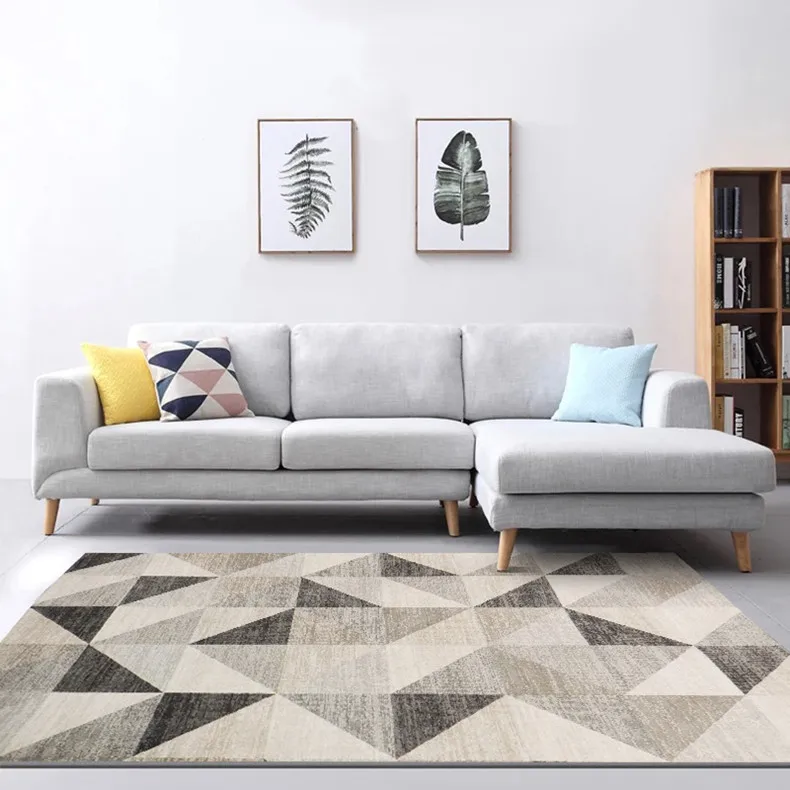 Simple gray puzzle Геометрические ковер полиэстер нескользящей нижней ковры и ковры для дома Гостиная прямоугольный CoffeeTable прикроватной тумбочке Спальня Tapis - Цвет: Simple gray puzzle