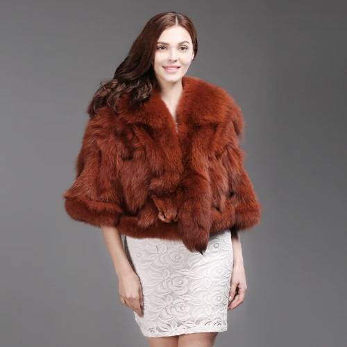 camel Горячая Распродажа, женская шуба из натурального Шаль из лисьего меха, осенняя зимняя короткая куртка из цельного меха лисы, теплая шуба из натурального меха лисы - Цвет: camel
