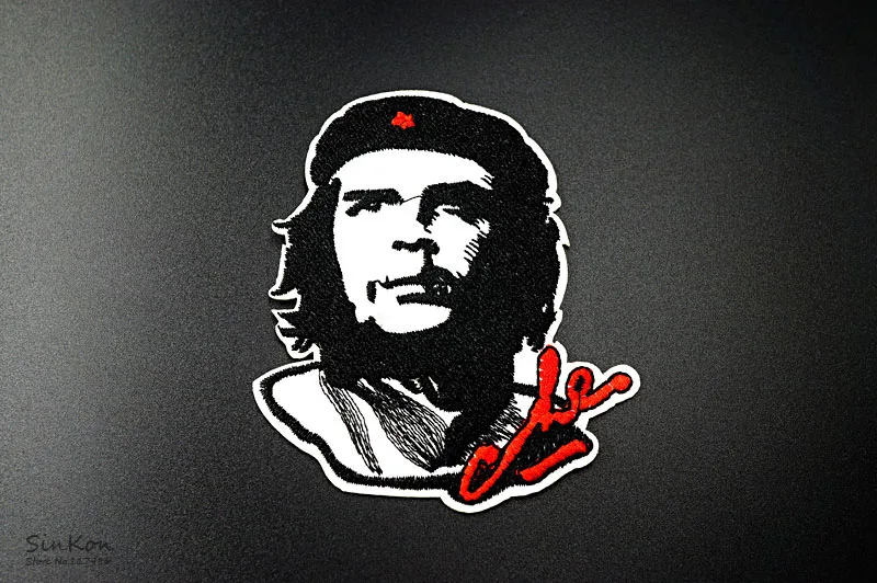 Che Guevara(Размер: 8,0X9,3 см) DIY Значки для одежды нашивка вышитая аппликация, этикетка для шитья одежды наклейки одежда орнамент