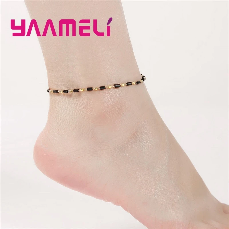 

Free Shipping New Arrival Women Multiple Colors Ankle Chains For Sale 925 Sterling Silver Jewelry Accessory For Wedding Party