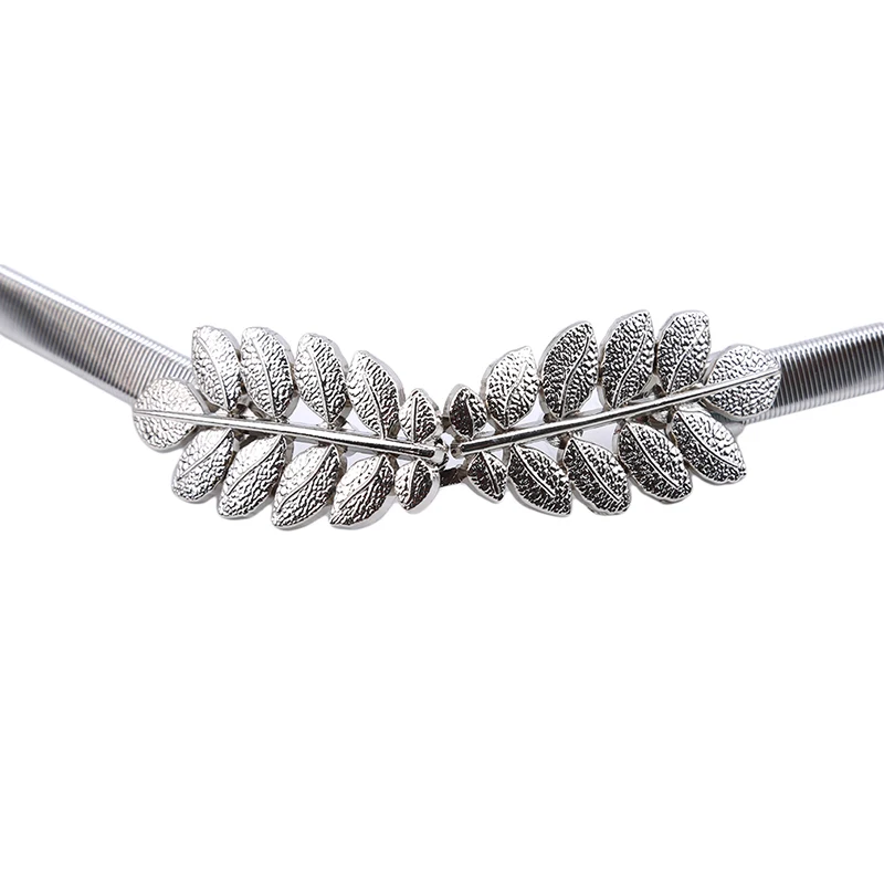 Ремень с пряжкой в виде листьев Женский тонкий Роскошный аксессуар для одежды