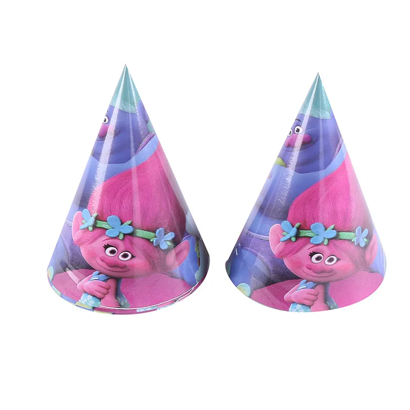 For 10 Kids Trolls Disposable Paper Cups Table Cover Plate Knife Fork Spoons Gift Bag Mask Birthday Party Supplies Decoration | Дом и сад