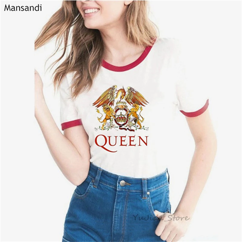 Футболка Freddie Mercury футболки с графическим рисунком женская одежда 2019 королевским