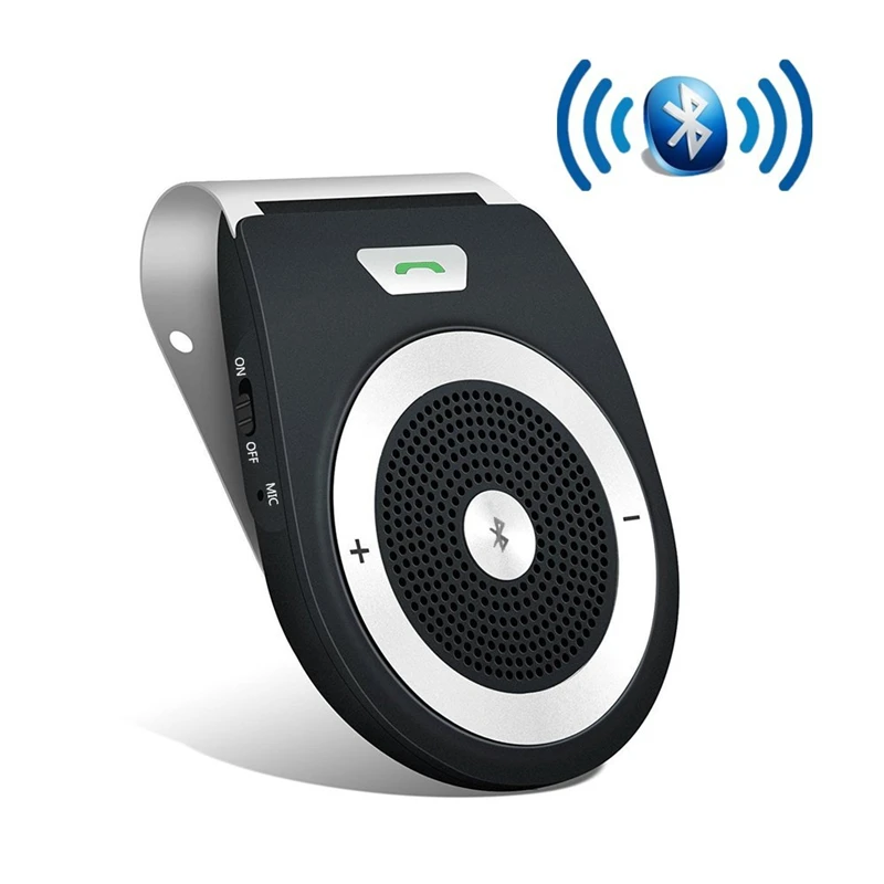 Черный HEVXM Горячая мульти-точка клип Солнцезащитный козырек Bluetooth автомобильный комплект V4.1 Громкая связь шумоподавление Bluetooth приемник автомобильный Громкая связь - Название цвета: Черный
