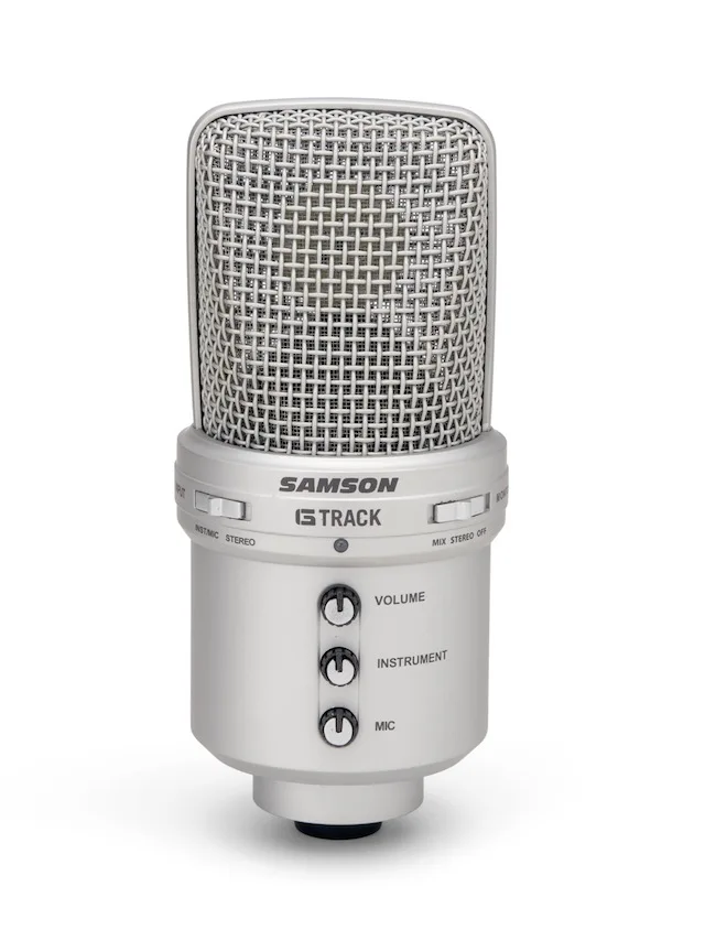 USB конденсаторный микрофон SAMSON G-Track/G Track со встроенным аудиоинтерфейсом и микшером для подкастов/инструкторов и т. Д