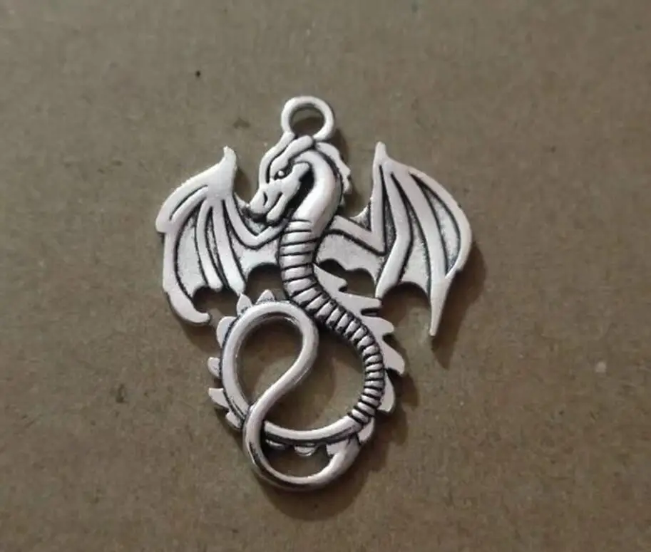 Металлический сплав милые летающие талисман дракон Подвески для изготовления