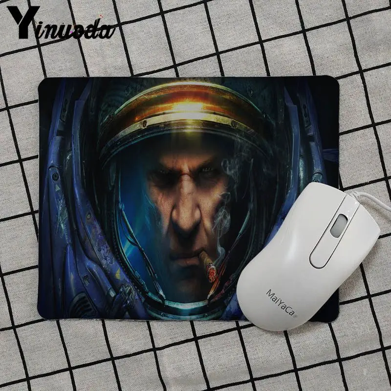 Yinuoda, персональный, крутой, модный, starcraft 2, игра, уникальный настольный коврик, игровой, геймер, коврик для мыши, резиновый, ПК, компьютер, игровой коврик для мыши - Цвет: No Lock Edge18x22cm