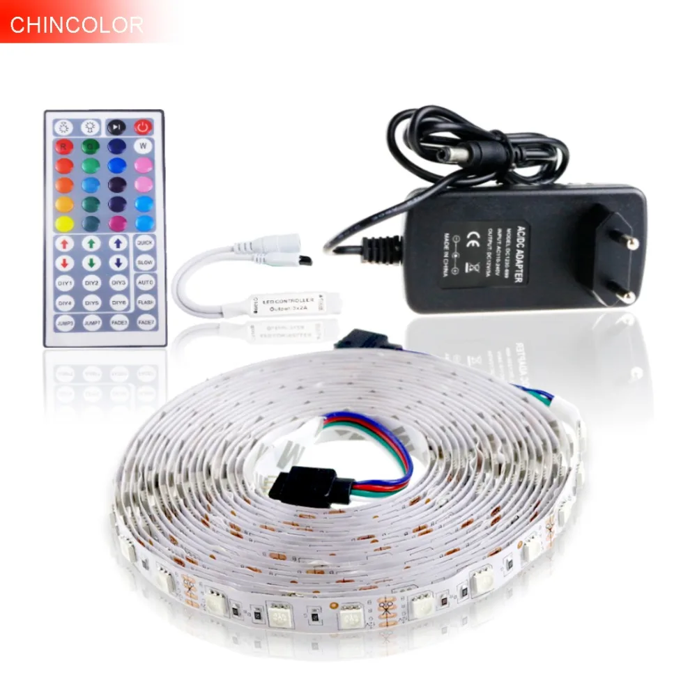 Лента светодиодная Гибкая RGB 5050 5 м 300 светодиодов 12 В|5m 300leds|5050 rgb5050 rgb led |