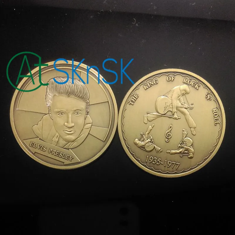 5 шт./лот памятные медали короля рок-н-ролла Элвиса Пресли музыкальная звезда