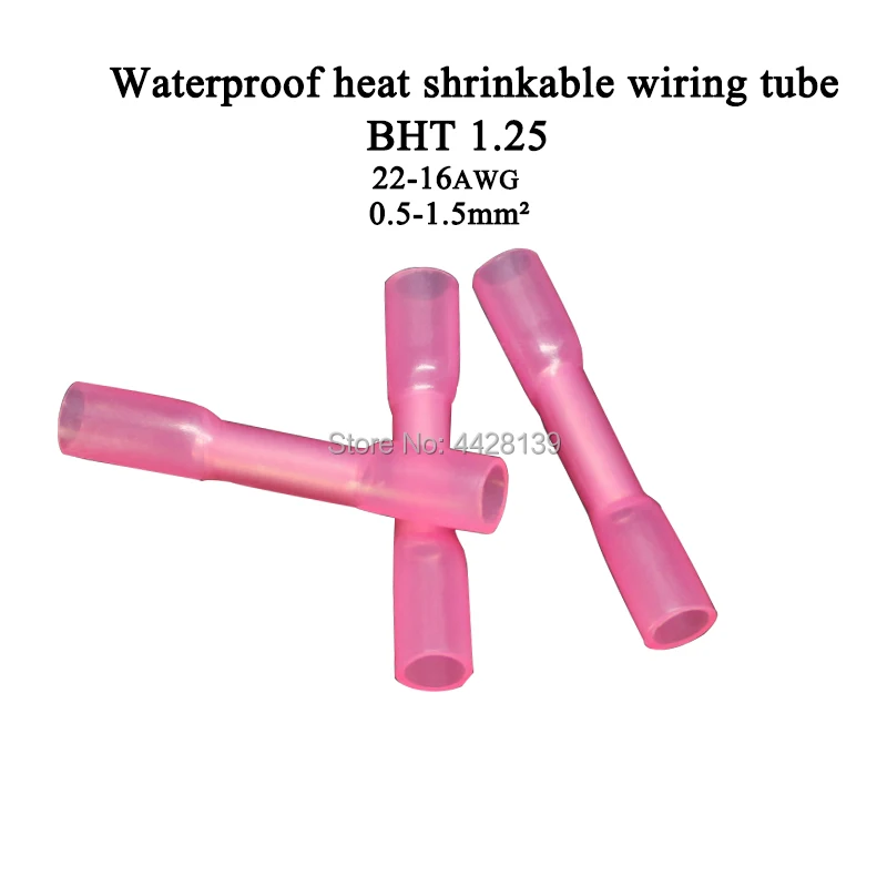 100Pcs heat shrinkable pair wiring electrical crimping connector AWG20 22 16 14 12 10 waterproof terminal|Терминалы| |