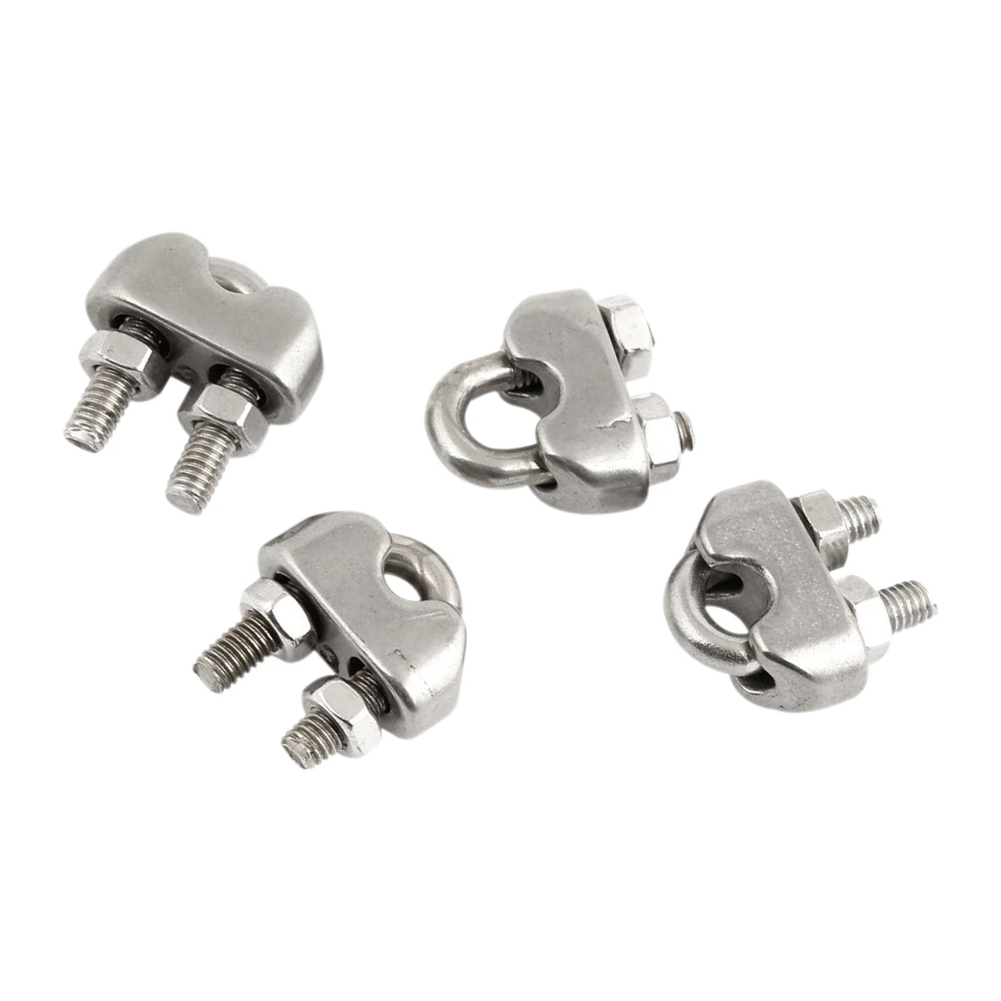 4pcs stainless steel cable clip saddle clamp for ropes 0.3cm 3mm wire | Обустройство дома