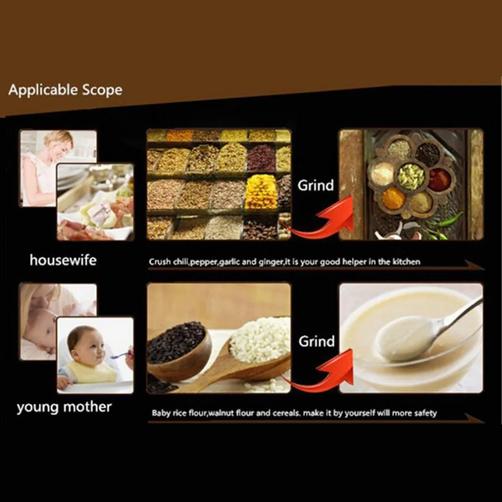 Удобная домашняя мельница для кофейных зерен кунжута ультратонкая