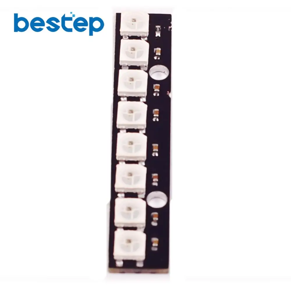 2 шт. 8 канальные светодиодные лампы WS2812 5050 RGB со встроенной полноцветной макетной