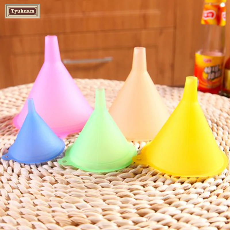 5 шт. Кухня Пластик мини гель Практическая Воронки лабораторные Карамельный цвет