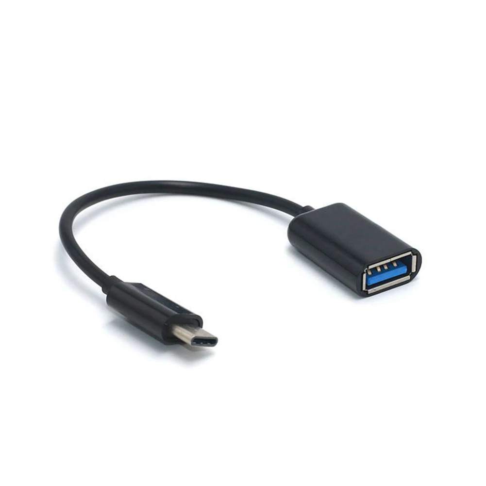 Черный Type-C OTG Кабель-адаптер USB 3,1 type C штекер USB 3,0 A Женский OTG кабель для передачи данных адаптер 16 см SD998 - Цвет: Черный