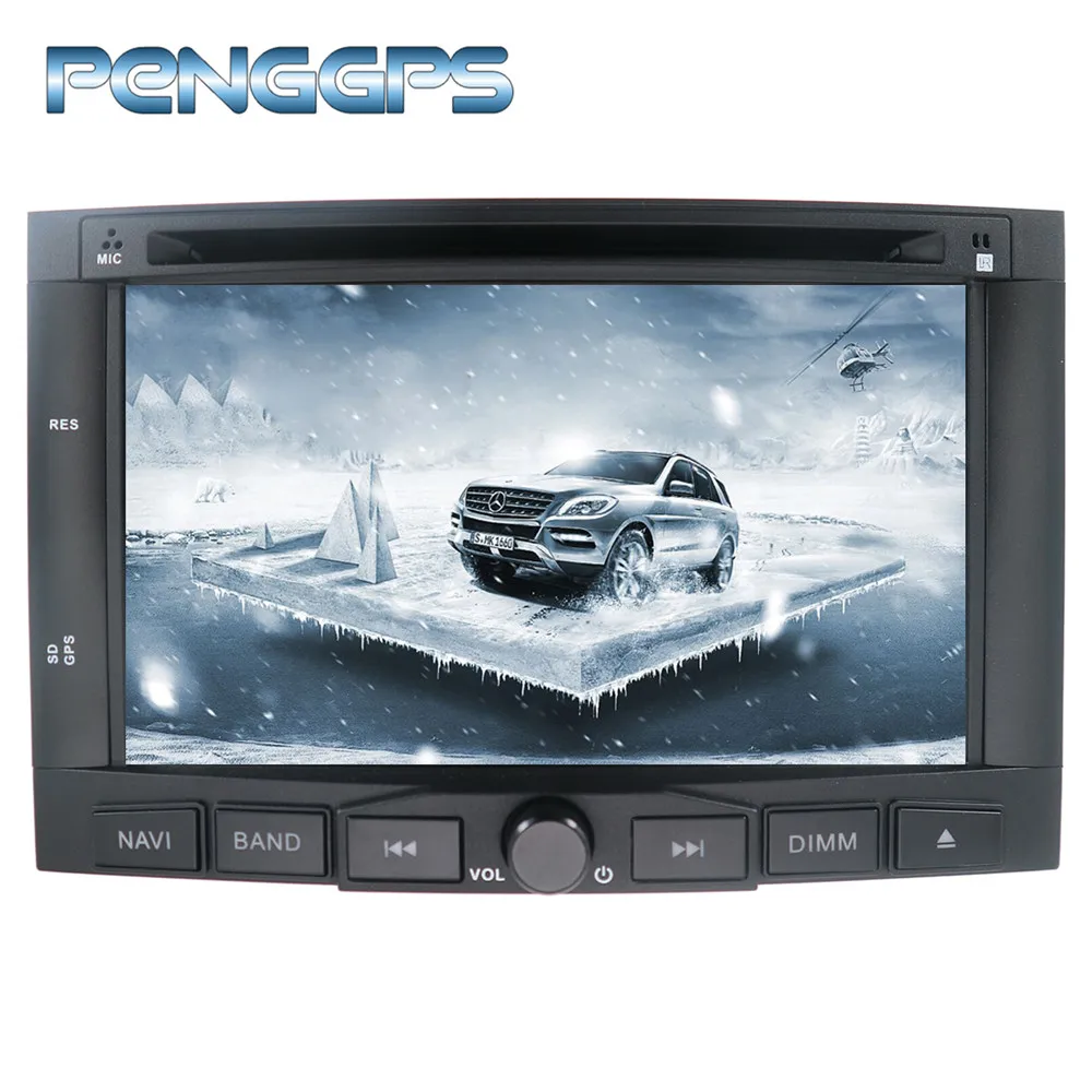 Автомагнитола 2 Din с восьмиядерным процессором DVD плеером и GPS навигацией для Peugeot