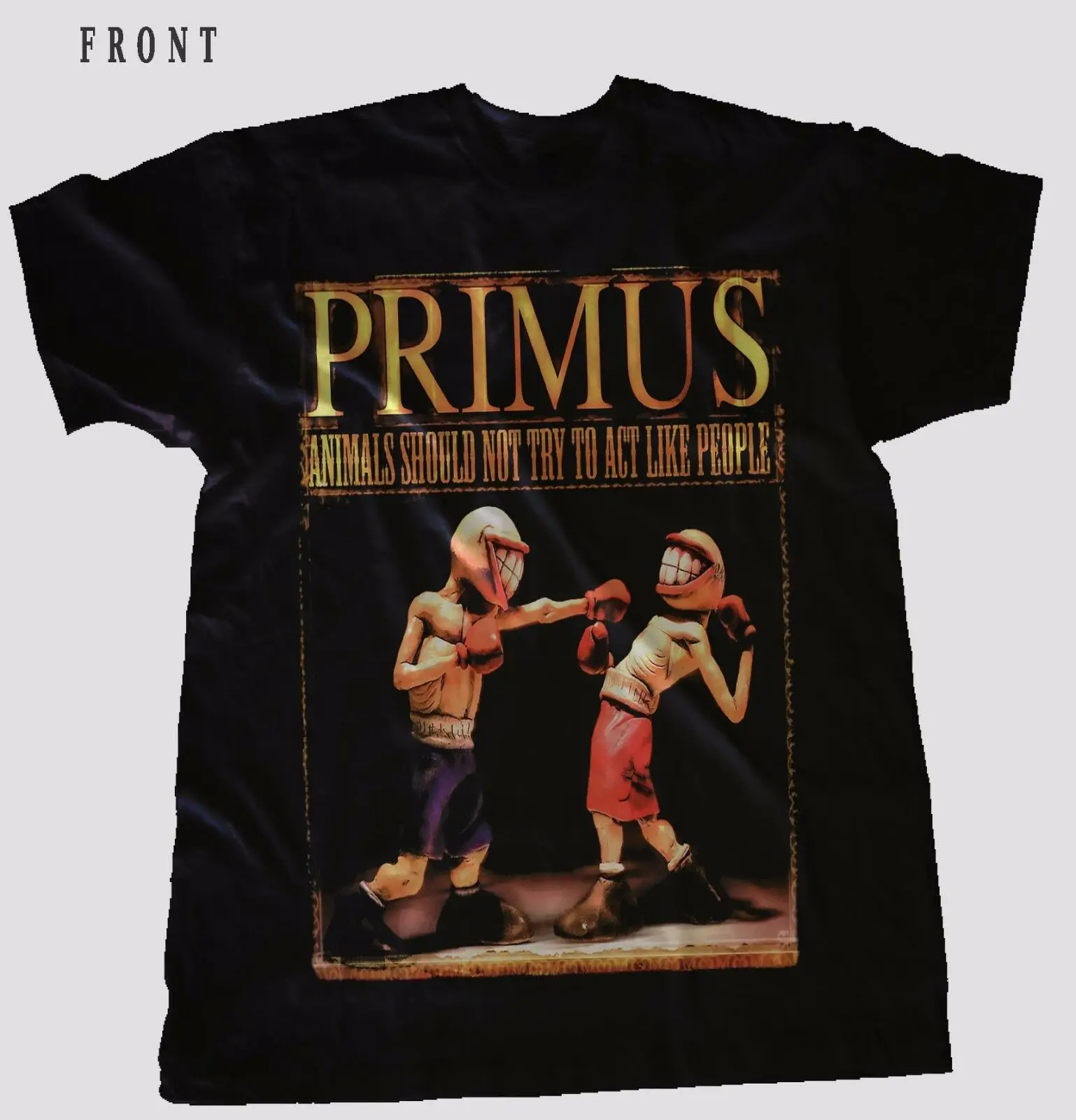 PRIMUS животные не должны стараться выглядеть как люди фанк металл черная футболка