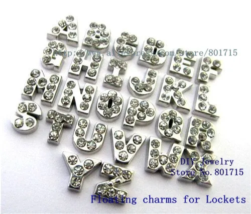 26 шт сплав и горный хрусталь плавающие живые амулеты буквы 5 8 мм для жизни