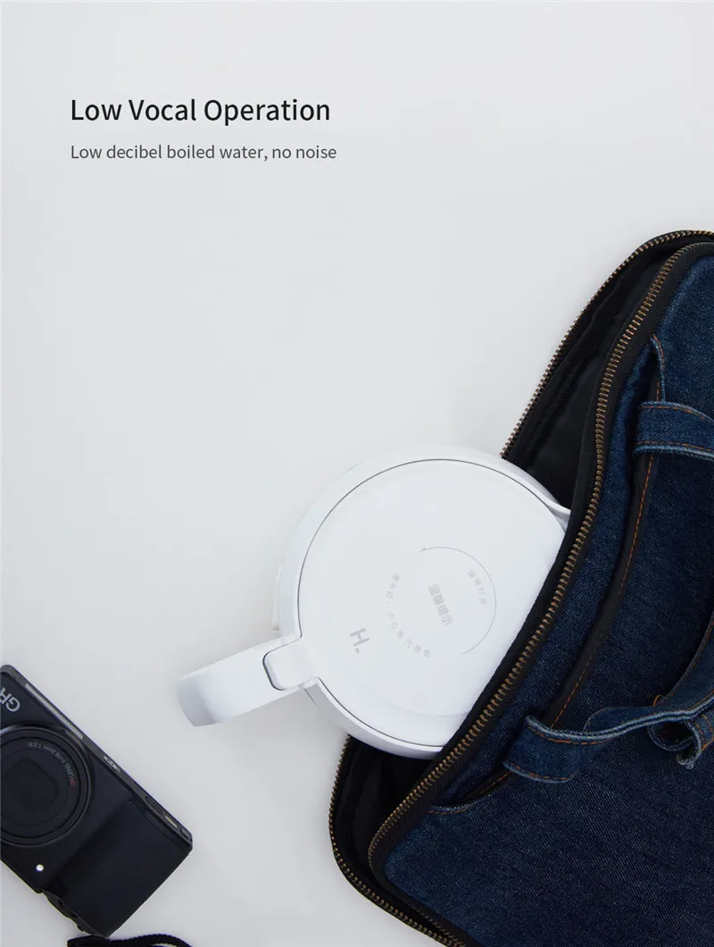 XIAOMI HL складной электрический чайник ручной мгновенный нагрев Электрический чайник с автоматической защитой от помех проводной чайник