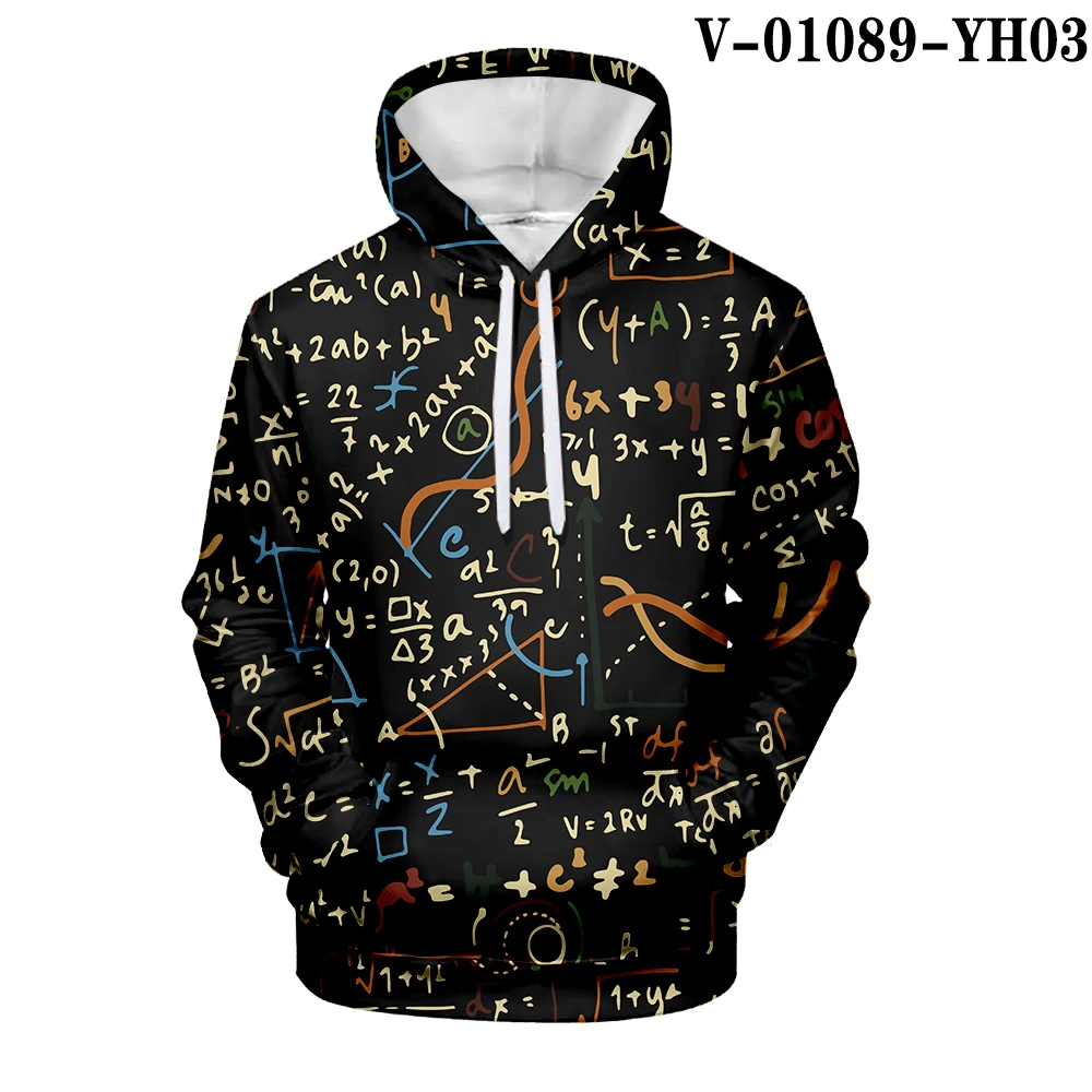 V01089 Толстовка WAMNI Science Formula с разноцветным 3D принтом для мужчин и женщин, забавная математическая логистика, химия с капюшоном, уличные толстовки на осень - Цвет: V01089