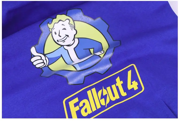 Мужские повседневные игры Fallout 4 толстовки печать узор черный синий хлопок молния кардиган кофты пальто Высокое качество