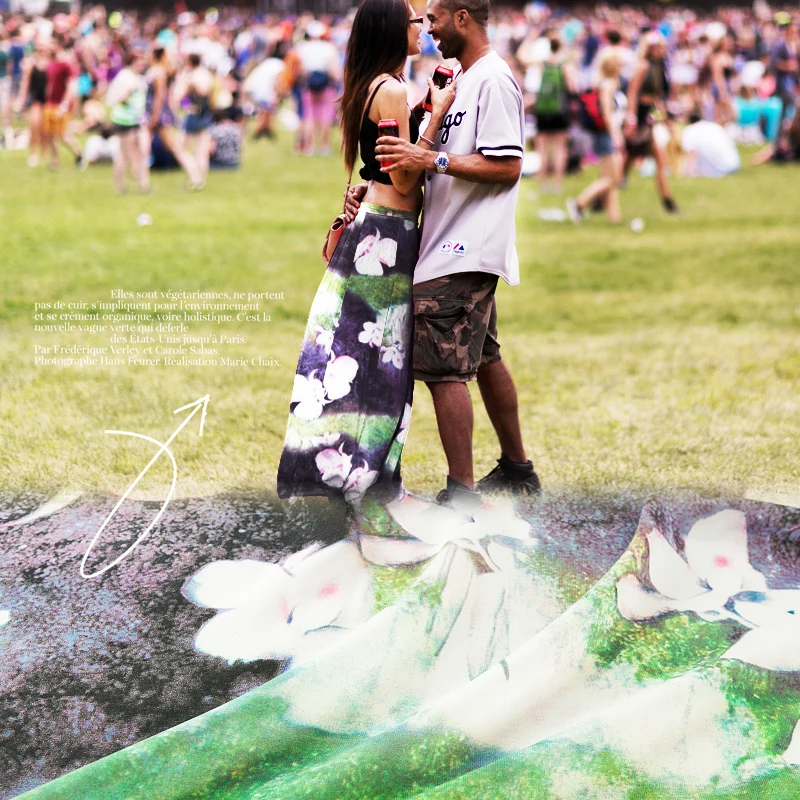 Модная ткань с принтом кутюр-Лотос глянцевая из искусственного шифона дышащая