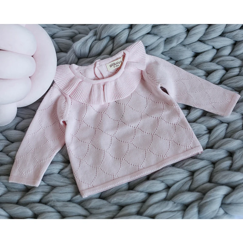 Детские свитера Пуловер для девочек Трикотажное пальто Весенние малышей Вязаная
