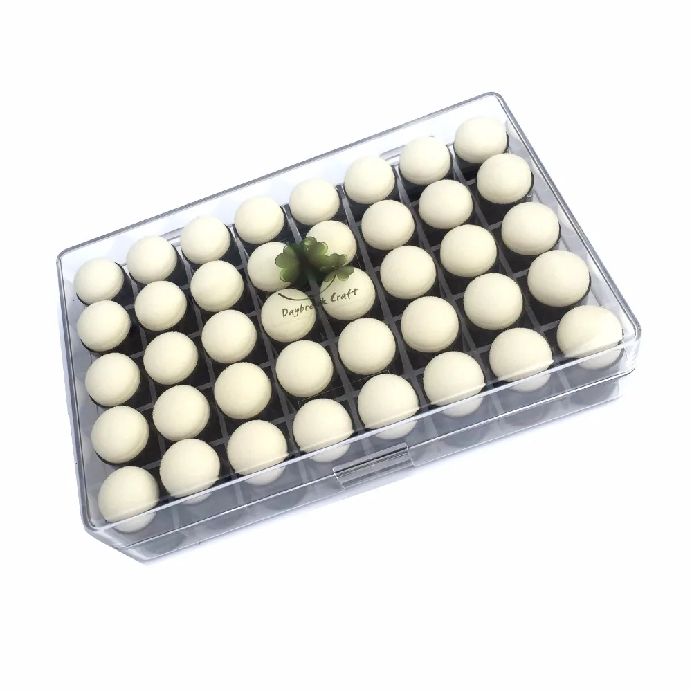 

(40 pcs/pack) Sponge Finger Daubers Foam With Storage Box for Finger Painting Drawing