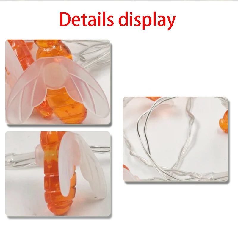 3M 20LED 5M 30LED Bees String Lights Christmas Fairy Garlands Outdoor Battery Flash For Holiday Xmas Party Garden Decor | Лампы и