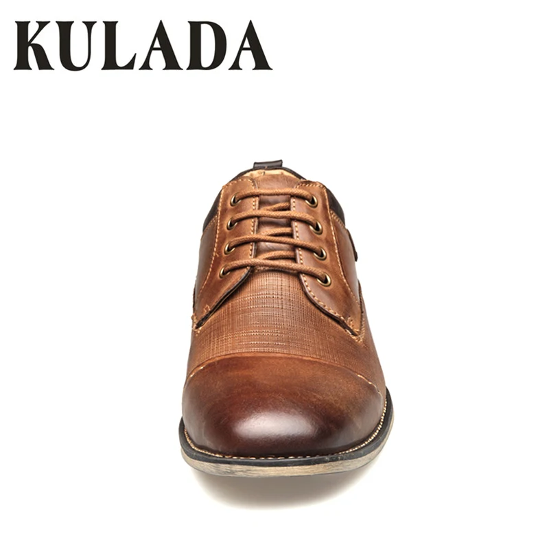KULADA/Мужские модельные туфли высокого качества обувь из натуральной кожи больших