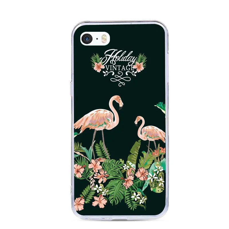 Flower Painted Cover Phone Case For iPhone 8 Plus 7 6 S 6Plus X 10 4 4S 5 5C 5S SE XR XS MAX Soft TPU Animals Pattern Shell |