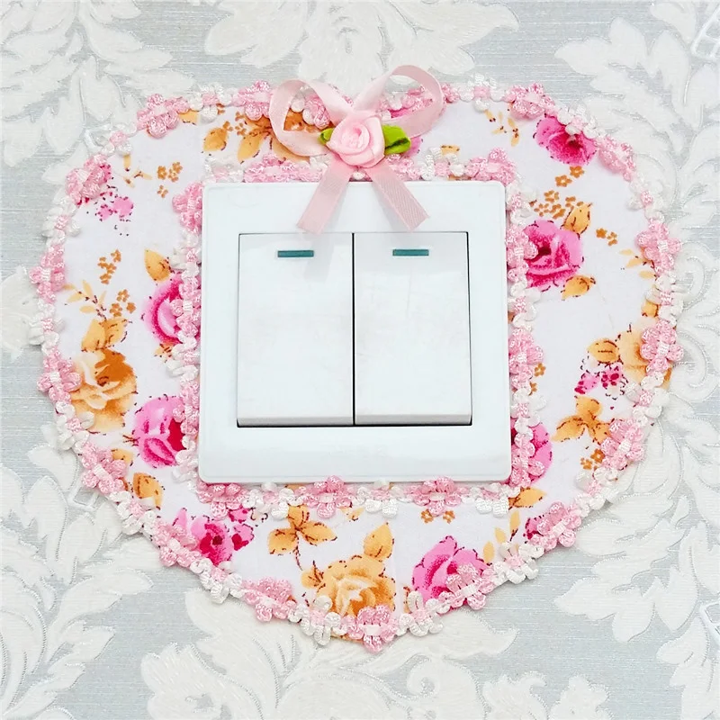 Лидер продаж 2 шт. Ткань Красочные цветы Кружево переключатель Наклейки дома