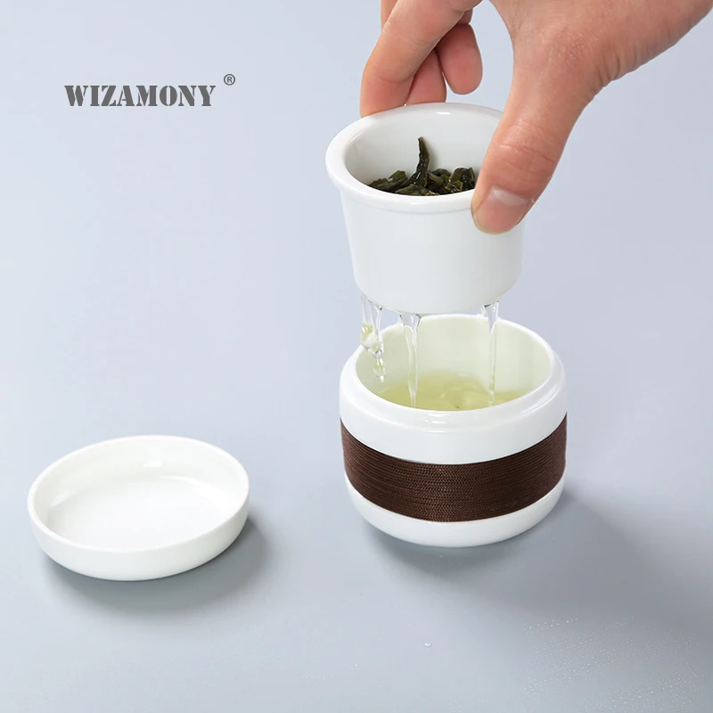 WIZAMONY китайский чайный набор кунг-фу gaiwan Чайник чашки фильтр кружка Чайные Наборы керамика пуэр посуда для напитков чайная посуда наборы для путешествий и офиса