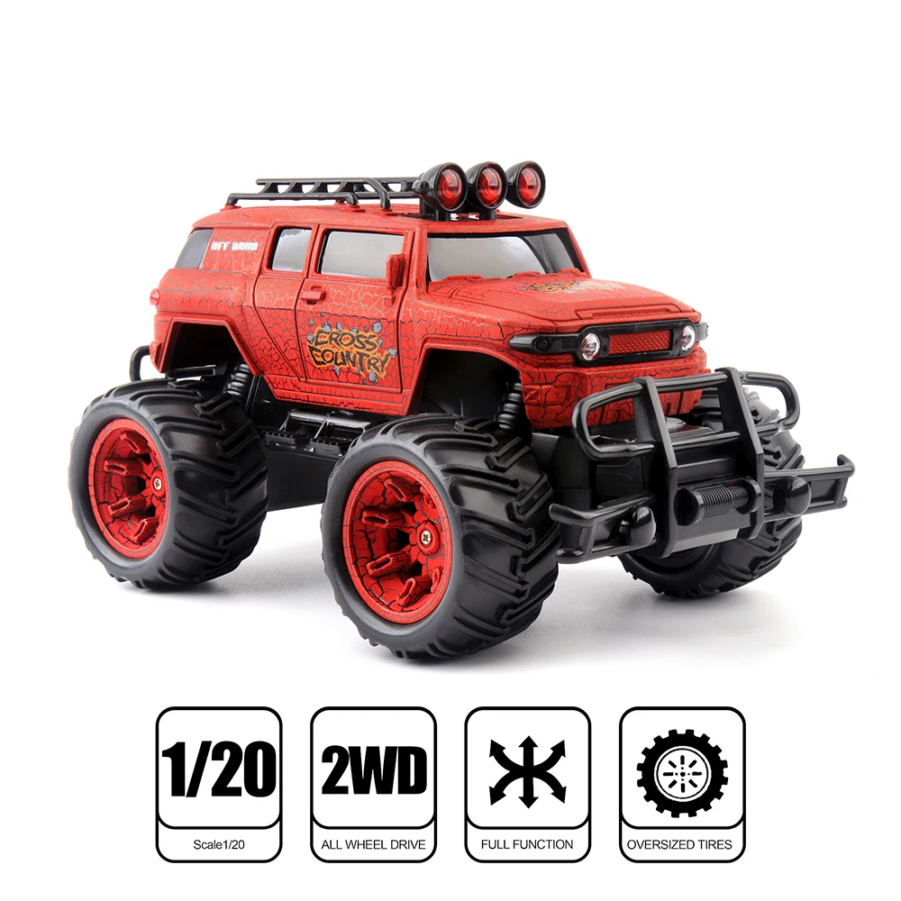 1/20 Радиоуправляемая машина Monster Truck, радиоуправляемые игрушки 27 км/ч, высокая скорость, большое колесо, ралли, модель автомобиля для детей, подарки на день рождения