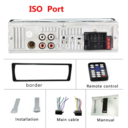 AMPrime Bluetooth Авторадио Стерео радио FM Aux вход приемник SD USB JSD-520 12 В In-dash 1 din автомобильный MP3 мультимедийный плеер - Цвет: ISO Port