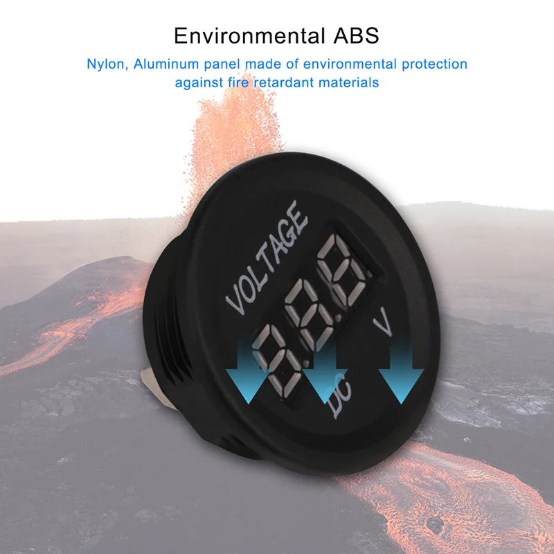 Водонепроницаемый вольтметр ADPOW с ЖК дисплеем для мотоциклов и