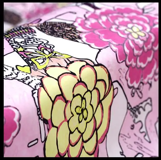 Новинка 2017 года сезон весна осень симпатичное розовое платье с цифровым принтом