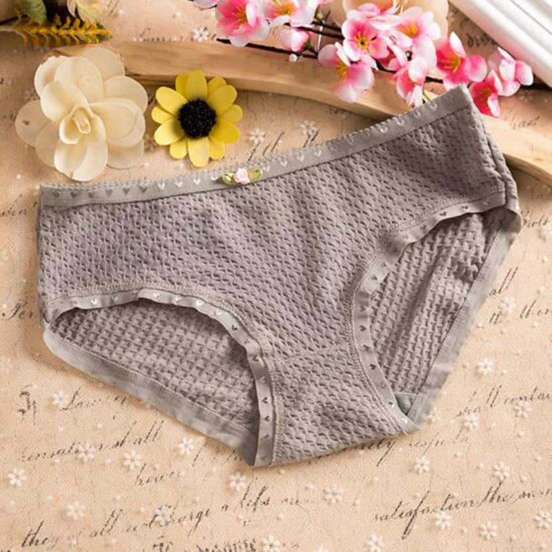 Женские хлопковые трусы брифы с пузырьками удобное дышащее нижнее белье для
