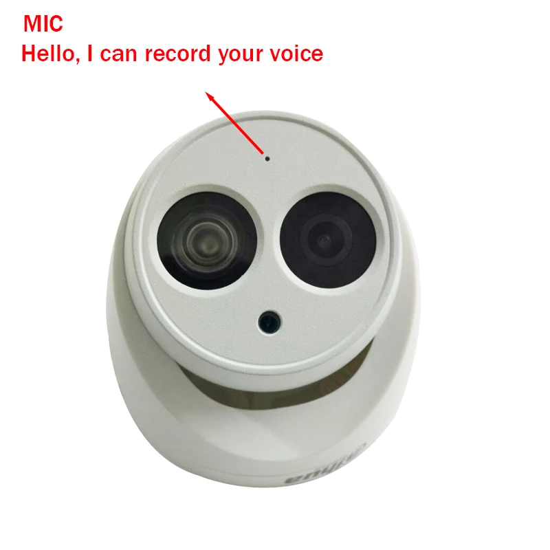 Dahua 6MP POE 20 шт. ip камера IPC HDW4631C A металлический корпус H.265 Встроенный микрофон IR50m IP67